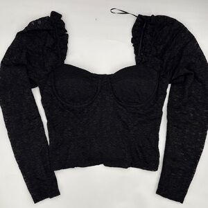 ASTR the Label Caldwell Puff Shoulder Crop Top